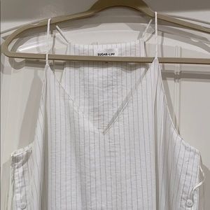 White mid length dress